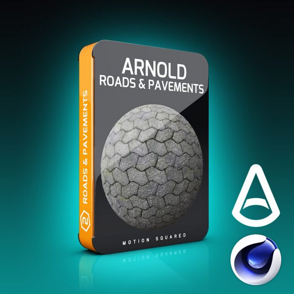 arnold road and pavement materials pack for cinema 4d
