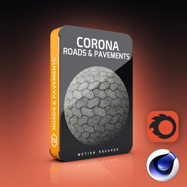 corona road and pavement materials pack for cinema 4d